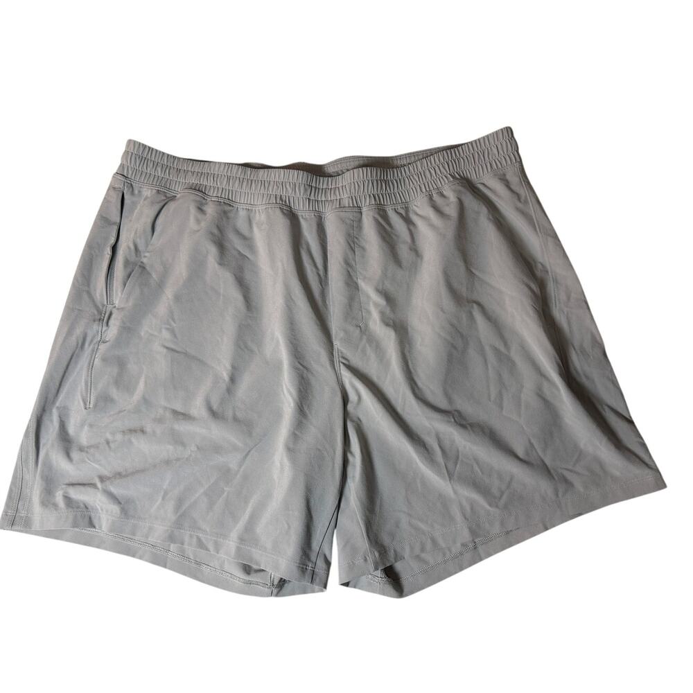 Lululemon Men's Gray Sliver Pace Breaker Linerless Short 7" XXL Run Athletic